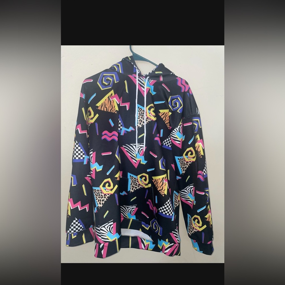 Unisex 80's hoodie size large